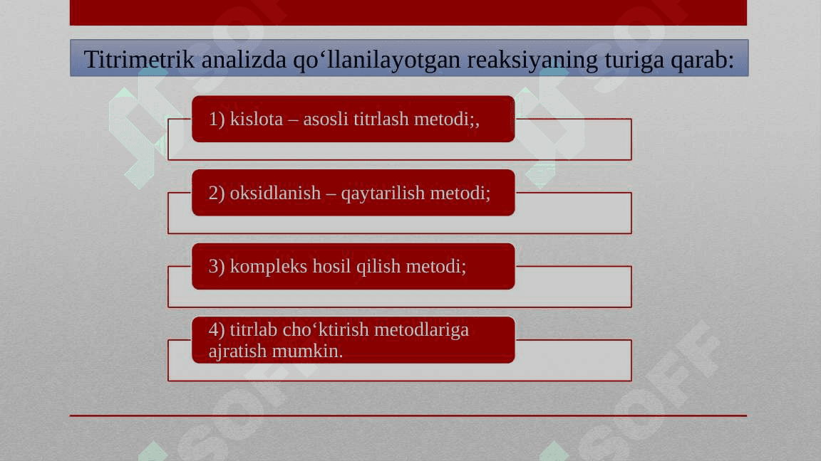 TITRIMETRIK ANALIZ USULLARI VA ULARNING SINFLANISHI 4