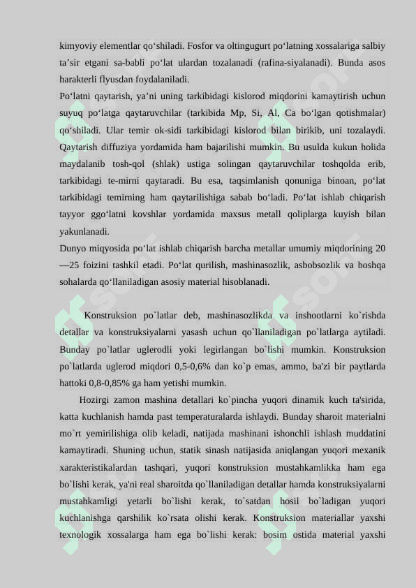 Maxsus xossali po‘latlar 3