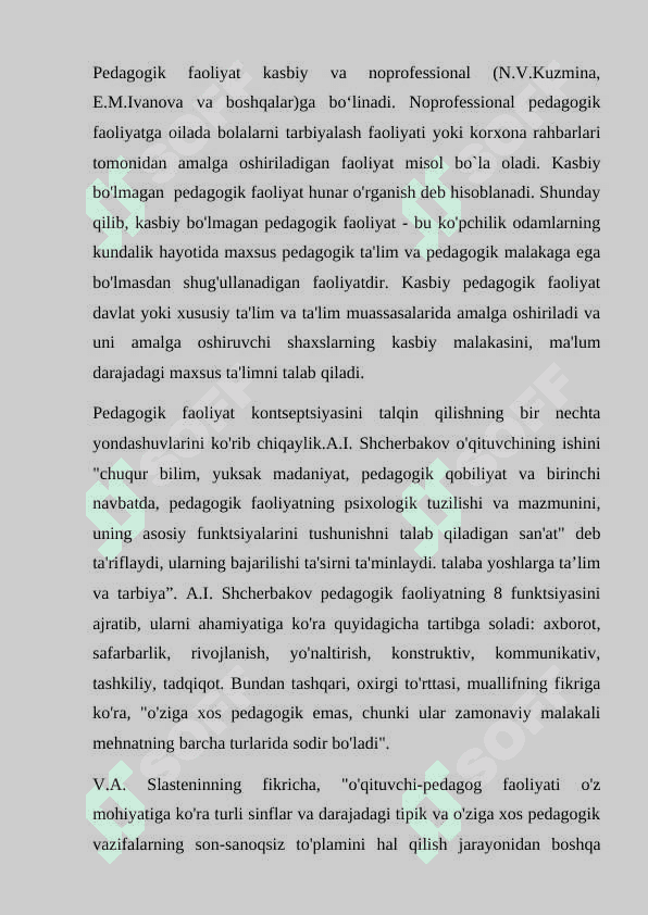 Maktabgacha ta`lim tashkilotlaridagi pedagogik faoliyatlarni loyihalashtirish 8