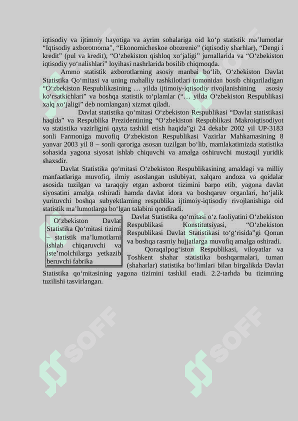 O‘zbekiston davlat statistikasi va xalqaro statistika 4
