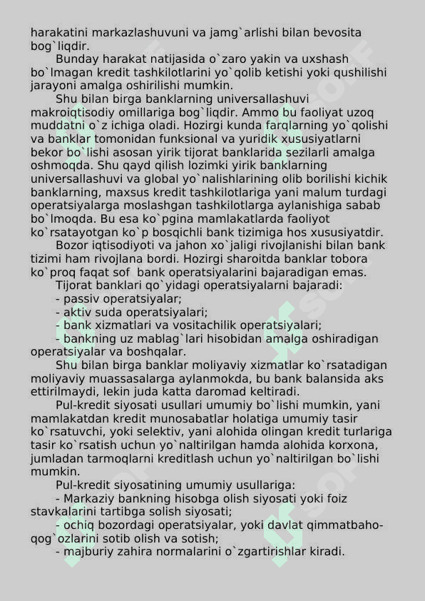 Bank tizimi va bank turlari 4