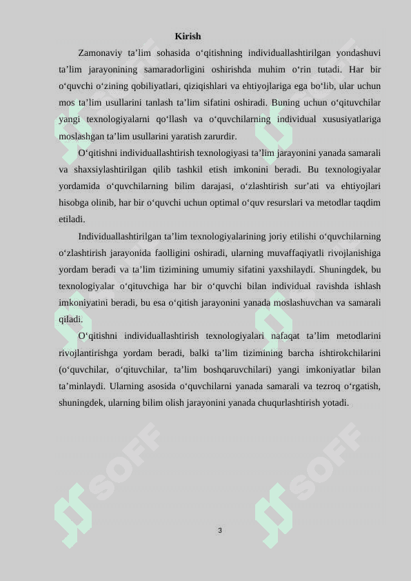 Oʻqitishni individuallashtirish texnologiyasi 3