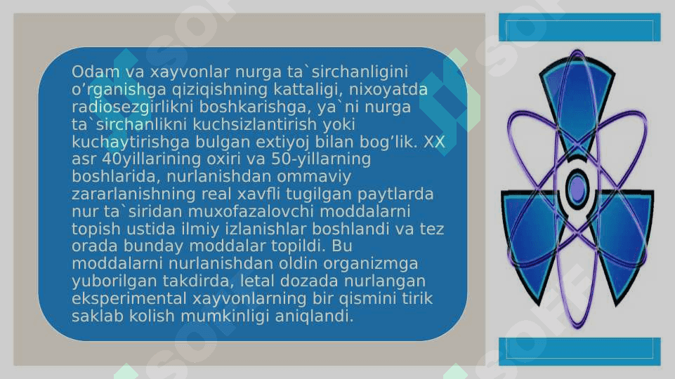 Nur sezgirlikning modifikatsiyasi 2