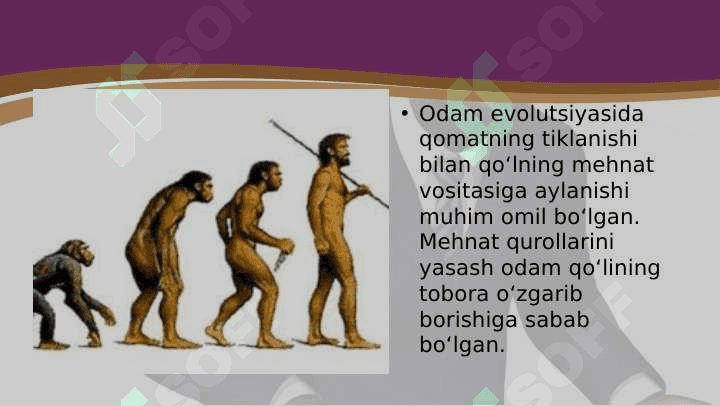 ODAM EVOLUTSIYASINI HARAKATLANTIRUVCHI KUCHLARI 6
