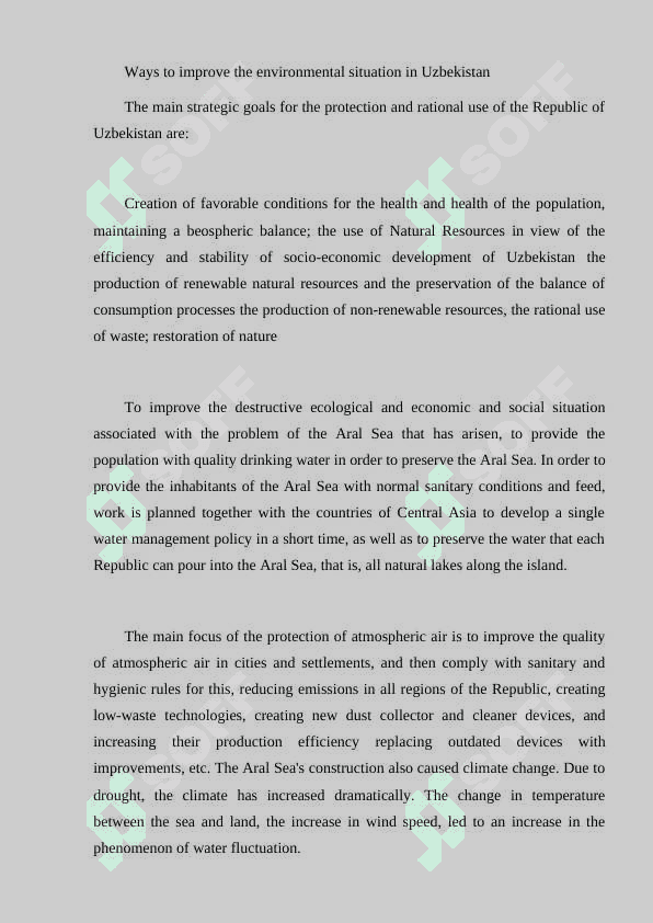Ecological problems of Uzbekistan. 4