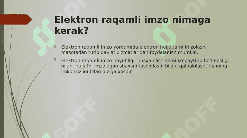 ELEKTRON RAQAMLI IMZO VA UNDAN FOYDALANISH 4