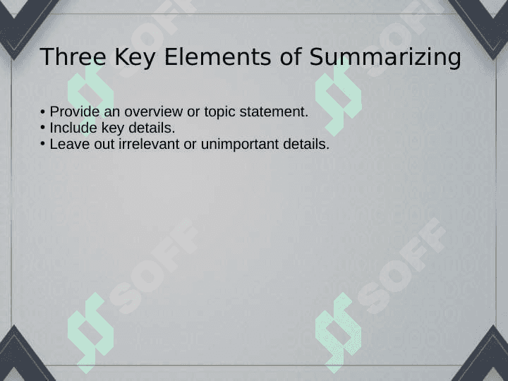 Expanding notes into summaries 4