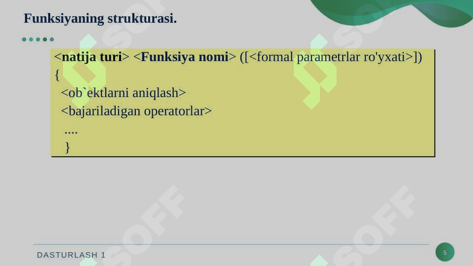 Python dasturlash tilida funksiyalar bilan ishlash 5