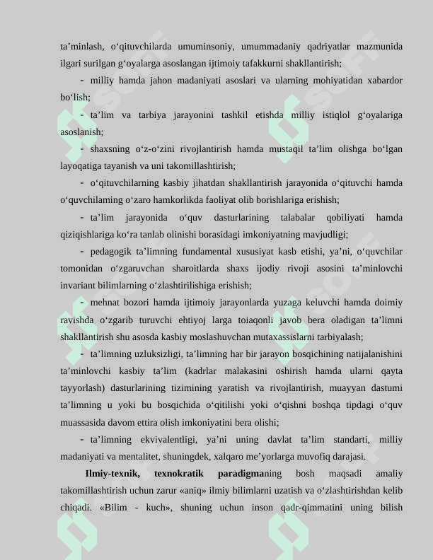 Pedagogika SHAXSNING RIVOJLANISHI, TARBIYASI 7