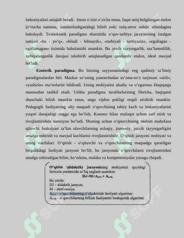 Pedagogika SHAXSNING RIVOJLANISHI, TARBIYASI 8