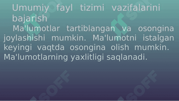 Mavzu Linux operatsion tizimida fayl serverlarini doimiy ishlashini taminlash va boshqarishKlasterlashtirish. Linux operatsion tizimida klasterlarni soz 3