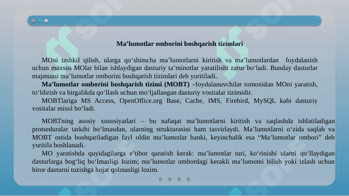 Microsoft Access dasturida hisobotlar yaratish. 3