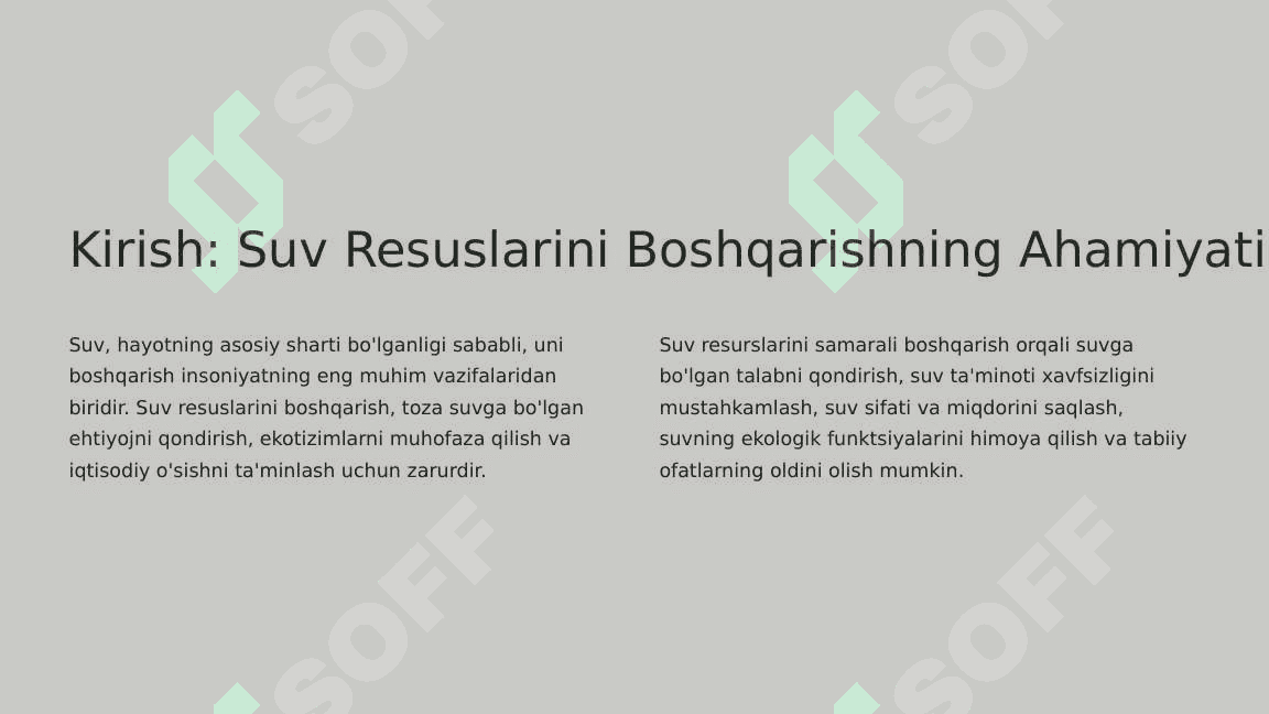 Suv Resuslarini Boshqarish Girologik Jihatlari 2