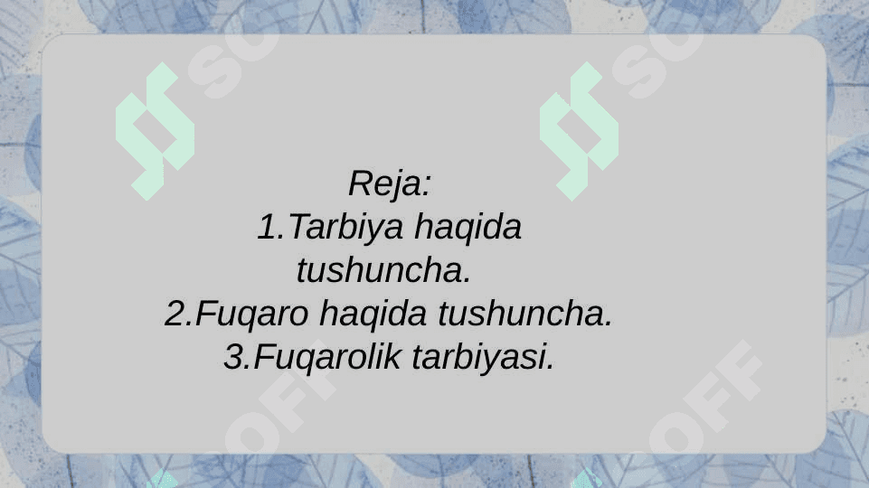 Fuqarolik tarbiyasi 3