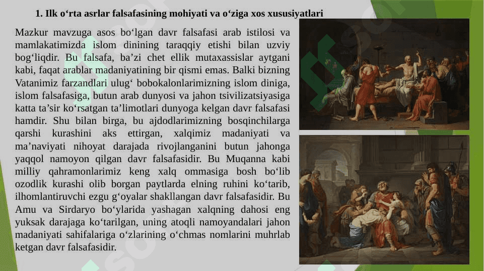 Ilk o‘rta asr Sharq falsafasi va uyg‘onish davri 2