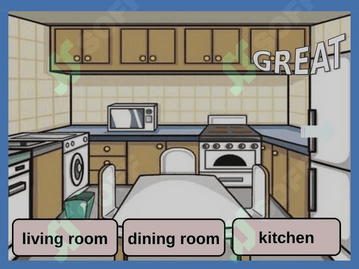 Can you name the rooms in my house? 4