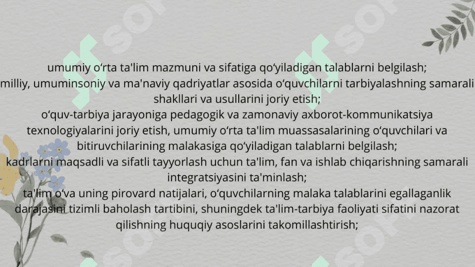 Ta'lim muassasalarini boshqarishga doir meyoriy huquqiy hujjatlar 4