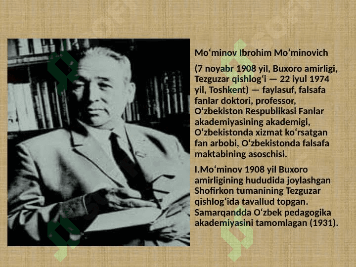 I.M.MUMINOVNING TARIX FANI RIVOJIDAGI XIZMATLARI 3