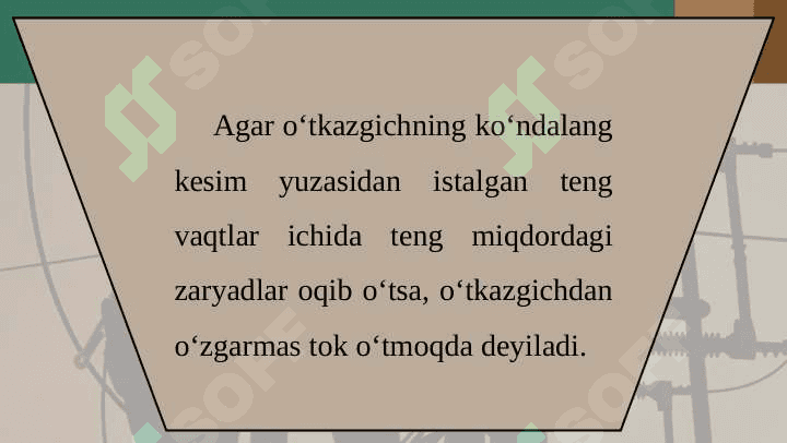 Tok kuchi va tok zichligi. Elektr tokining ta’sirlari 2
