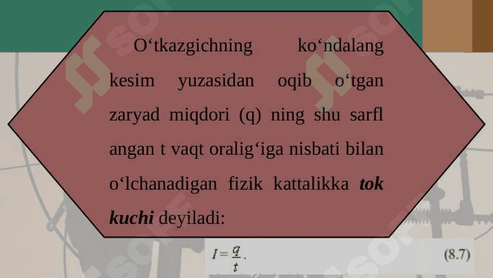 Tok kuchi va tok zichligi. Elektr tokining ta’sirlari 3