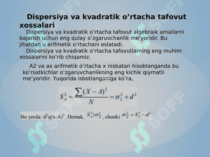 Variatsiya ko’rsatkichlari 4