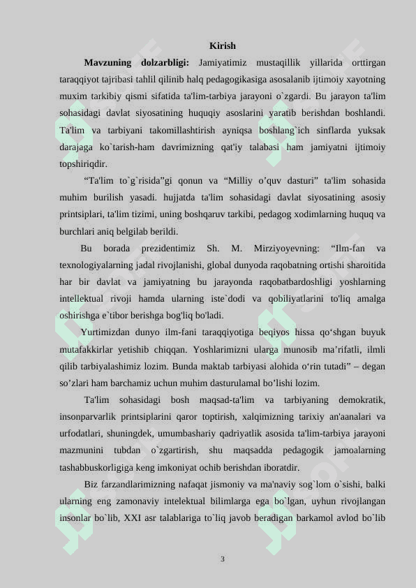 SAVOD O’RGATISH DARSLARIDA  O’QUVCHILARNING MUSTAQIL ISHLARINI TASHKIL ETISH 2