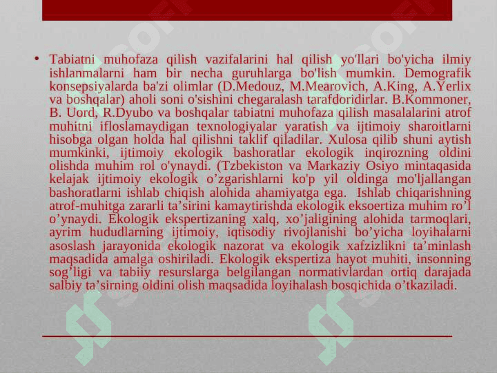 Uzluksiz ta’limda ekologik ta’lim konsepsiyasi 8