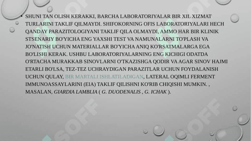endogen parazitar kasalliklar klassifikatsiyasi, patogenezi, labarator tashxisi 2
