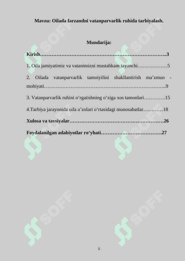 OILADA FARZANDNI VATANPARVARLIK RUHIDA TARBIYALASH 2