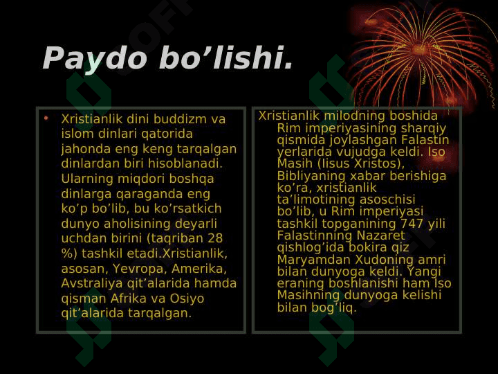 xristianlikdagi oqimlar 5