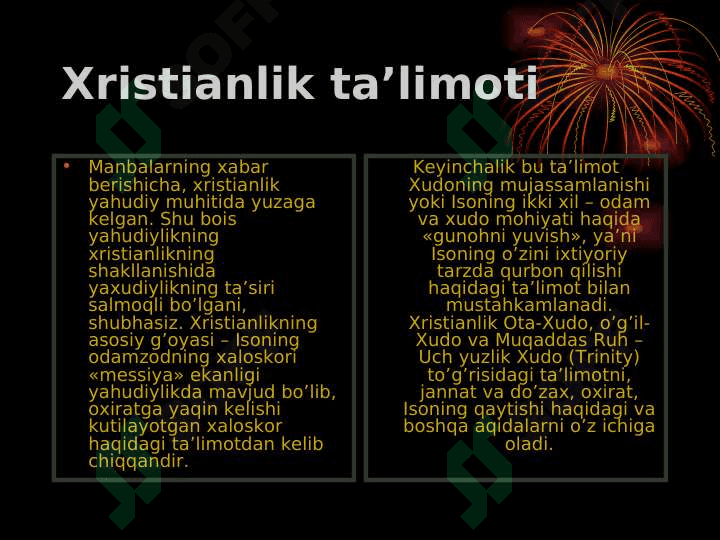 xristianlikdagi oqimlar 6