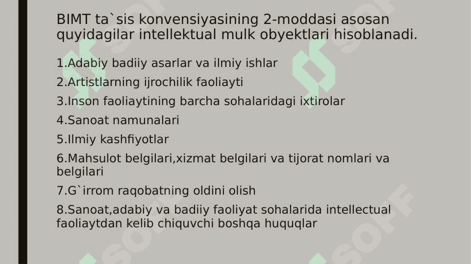Intellektual mulkni xalqaro himoya qilish 2