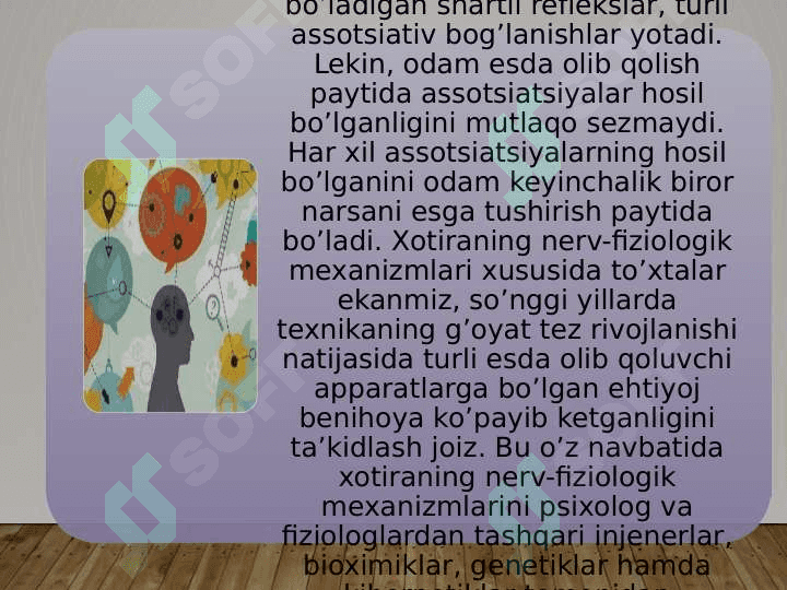 XOTIRA NAZARIYALARI 4