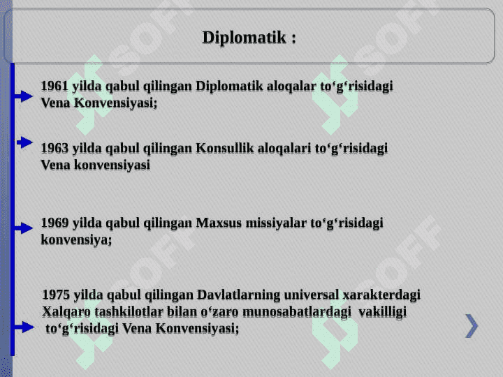 Diplomatik va konsullik huquqi 8