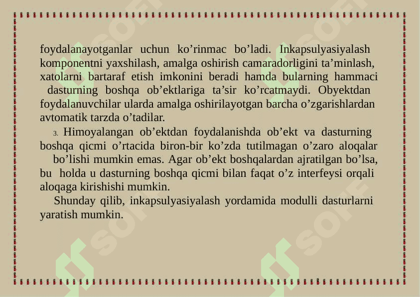 Inkapsulyasiya tushunchasi. 7