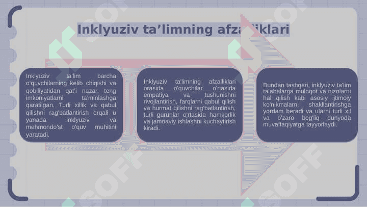Inklyuziv ta'limning maqsadi va vazifalari 5