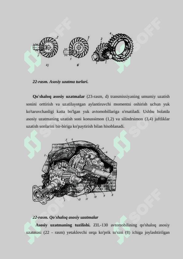 G’ildirakli traktor va avtomobillarning etakchi ko’priklari. Asosiy uzatmalar. Differensial 3
