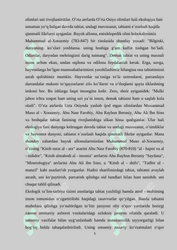 Kuzatish-tabiat bilan tanishtirishning asosiy usuli 5