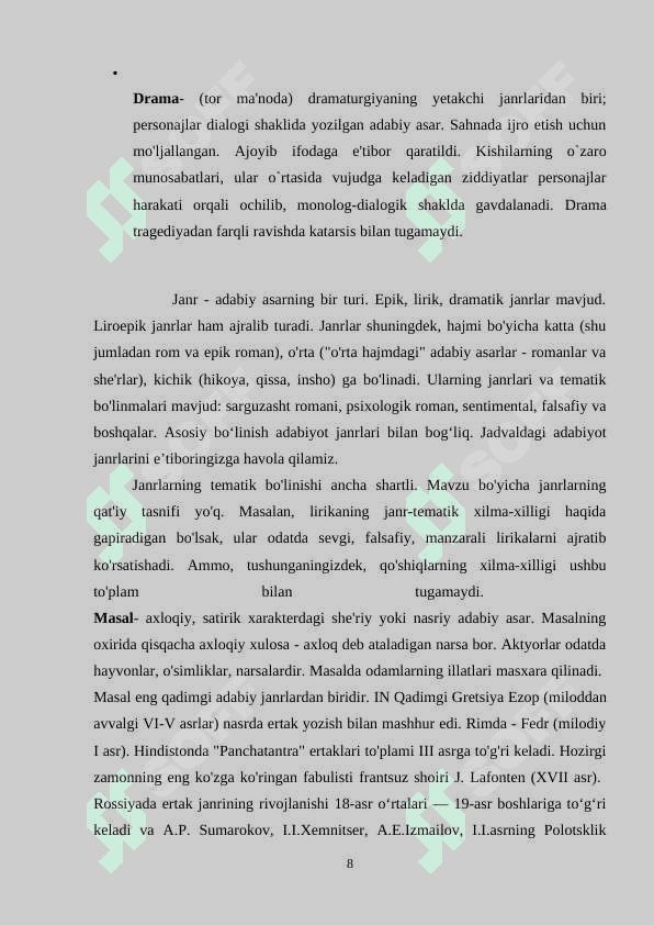OʻQISH SAVODXONLIGI DARSLARIDA MASAL OʻTISH USLUBIYATI (1  - SINF). 8
