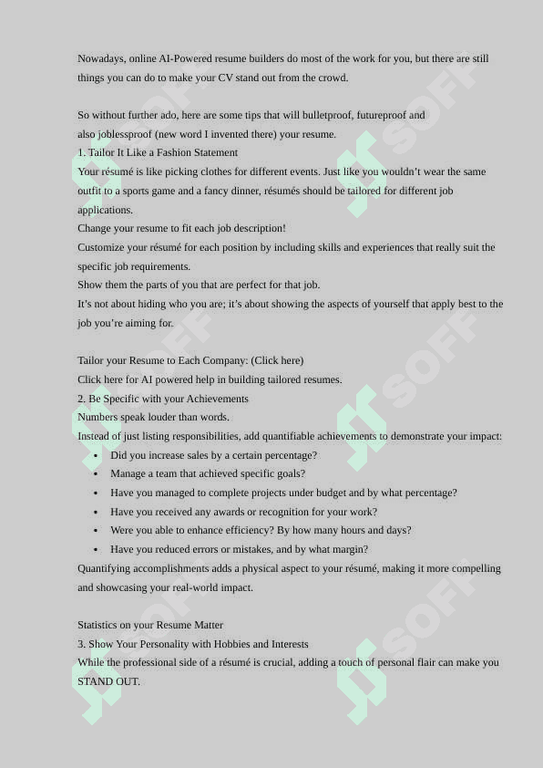 Tips in writing resumes 2