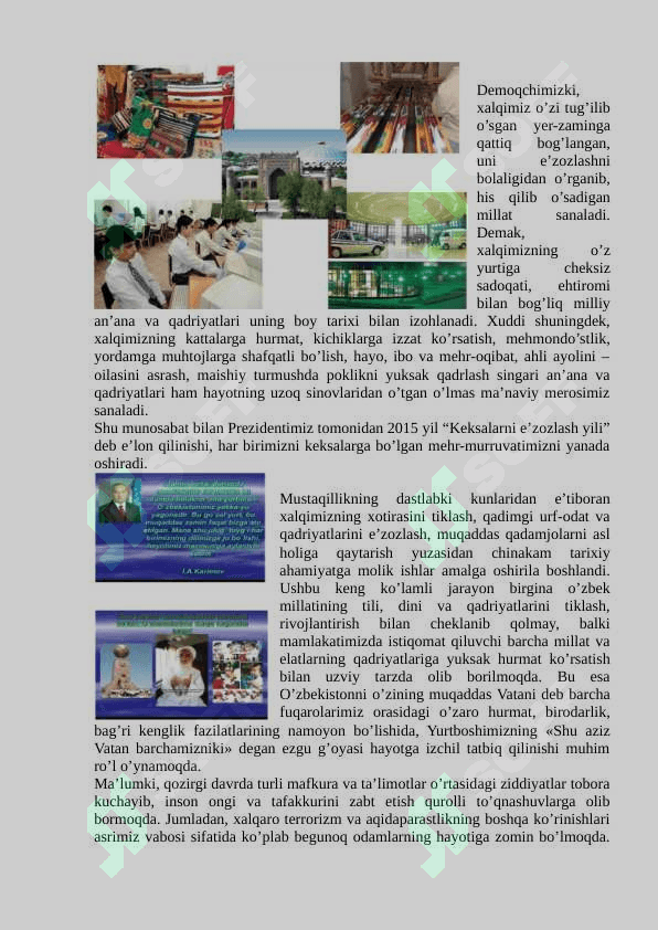 Yurt tinchligi – bizning qo’limizda 3
