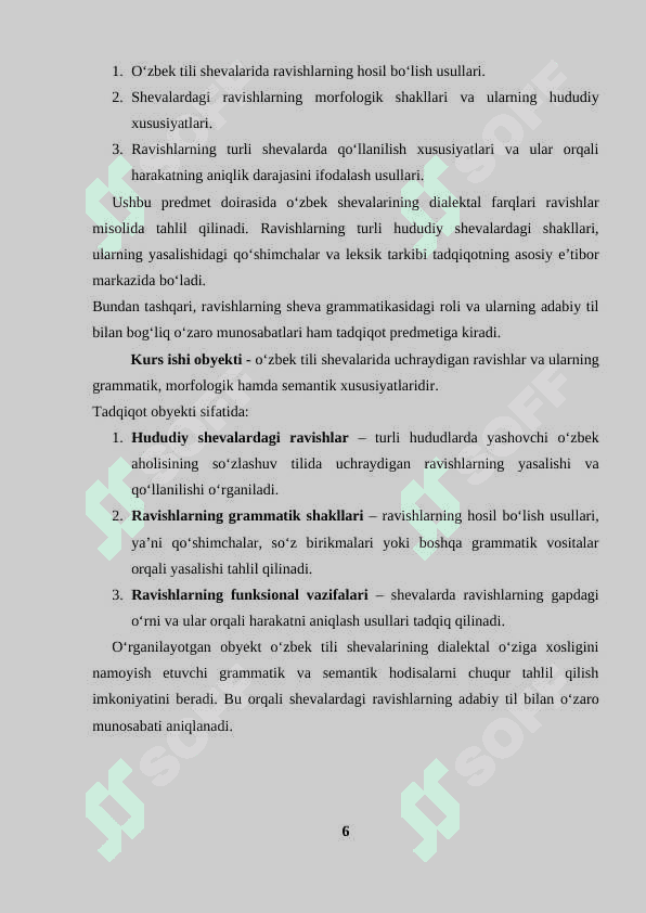 O‘zbek shevalarida ravish va uning yasalishi 5