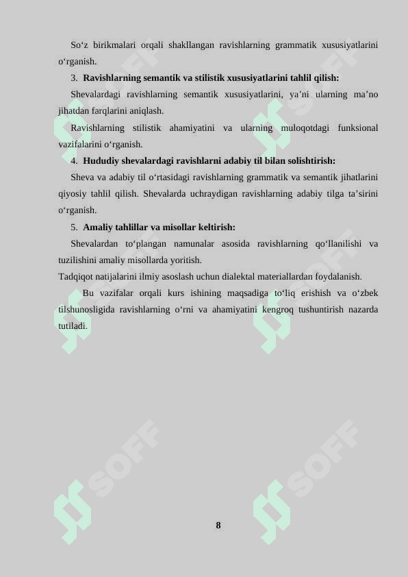 O‘zbek shevalarida ravish va uning yasalishi 7