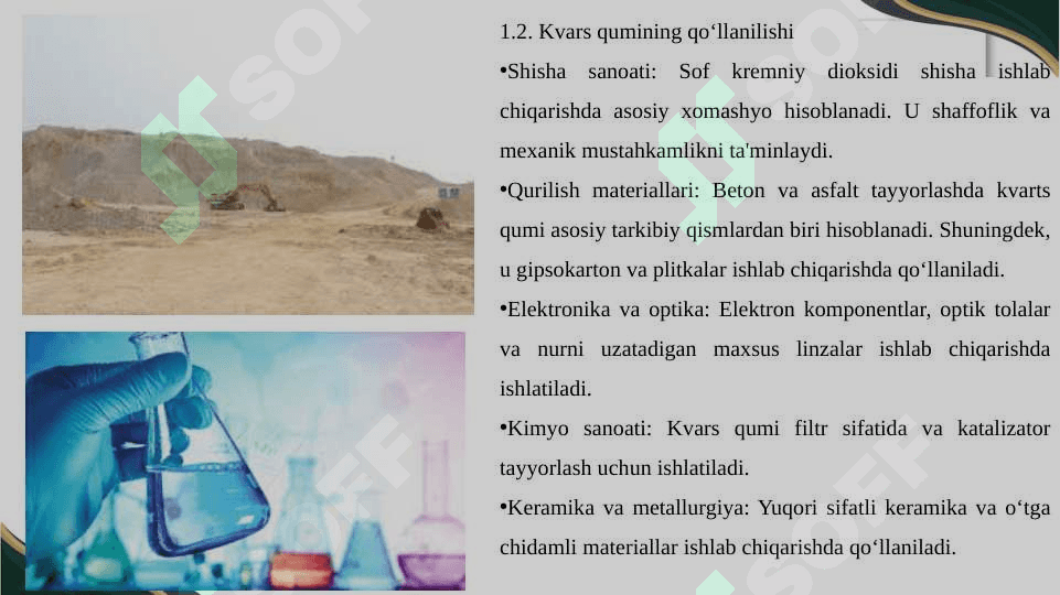 Kvars qumiga ishlov berish 4