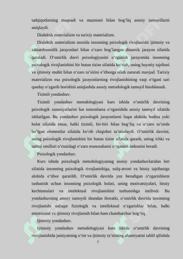 O‘smirlar to‘g‘risida umumiy tushuncha 7