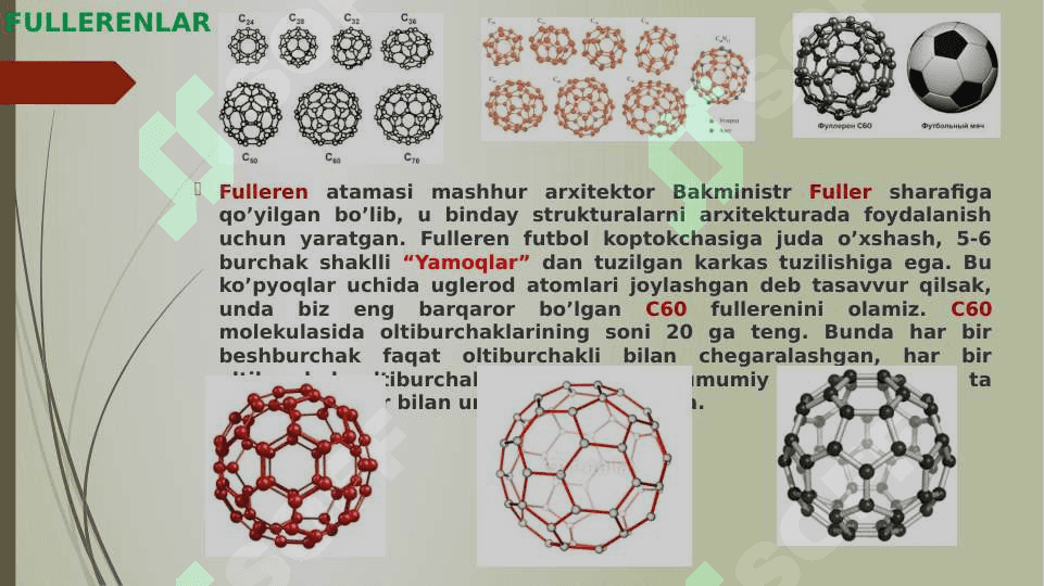 FULLERENLAR VA UGLERODLI NANONAYCHALAR 2