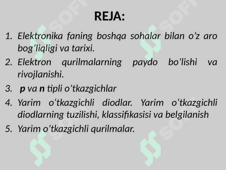 YARIM O‘TKAZGICHLAR VA YARIM O‘TKAZGICHLI ASBOBLAR 2