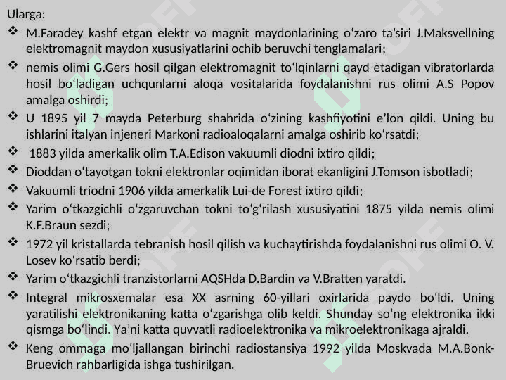 YARIM O‘TKAZGICHLAR VA YARIM O‘TKAZGICHLI ASBOBLAR 5