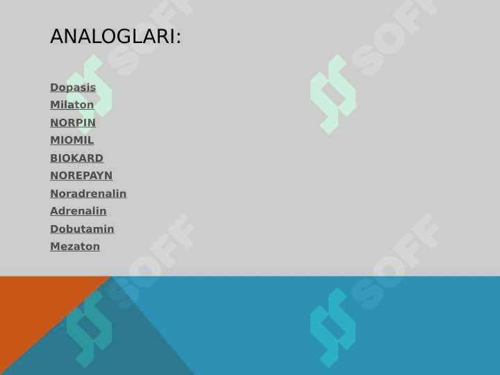 Dofamin va dofaminergik vositalar 4