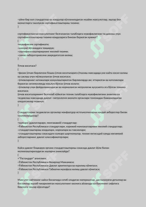 Sifat menejment fanidan testlar javoblari bilan 3
